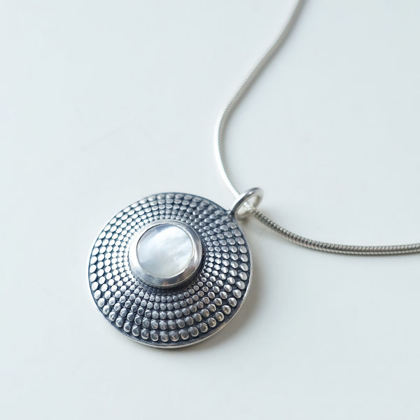 Agnes Mother of Pearl Shield Pendant