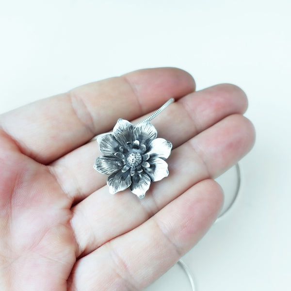 Silver Flower Pendant #1