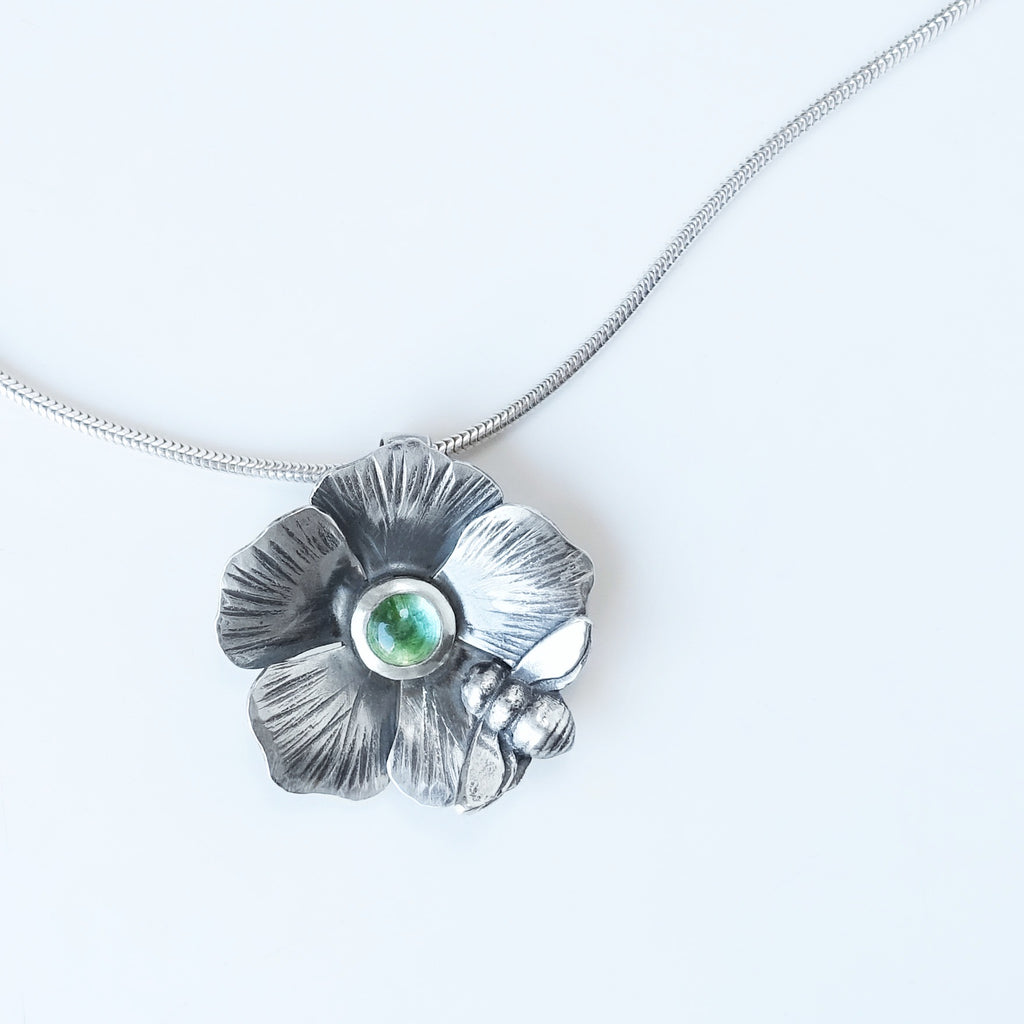 Tourmaline Bee Pendant