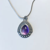 Antiqued Amethyst Pendant