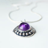 Antiqued Amethyst Pendant