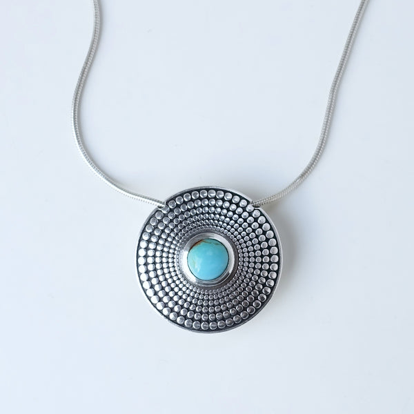Agnes Turquoise Shield Pendant