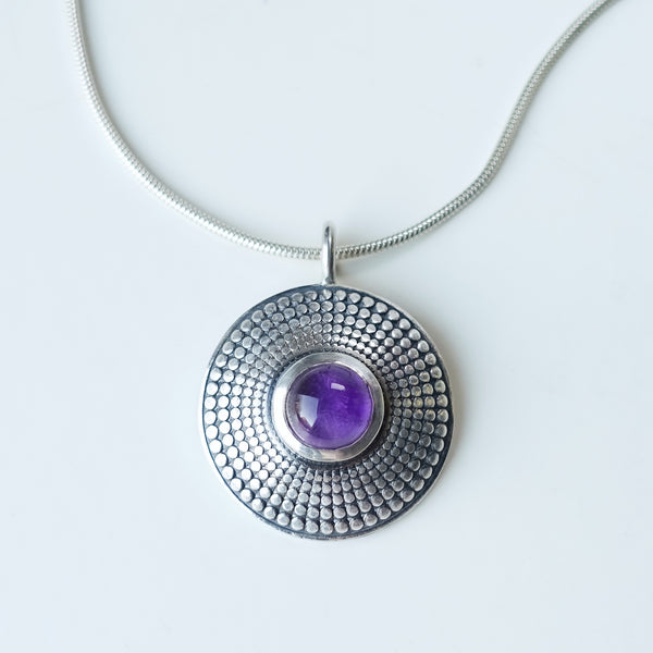 Agnes Amethyst Shield Pendant