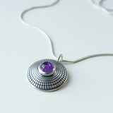 Agnes Amethyst Shield Pendant
