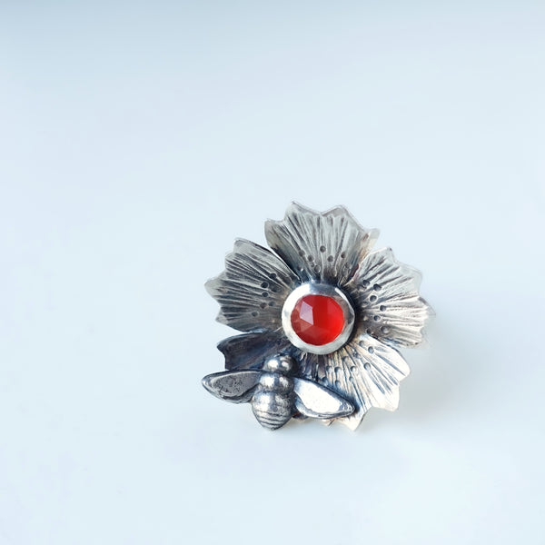 Carnelian Honey Bee Ring