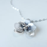 Silver Orchid Pendant #1