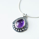 Antiqued Amethyst Pendant