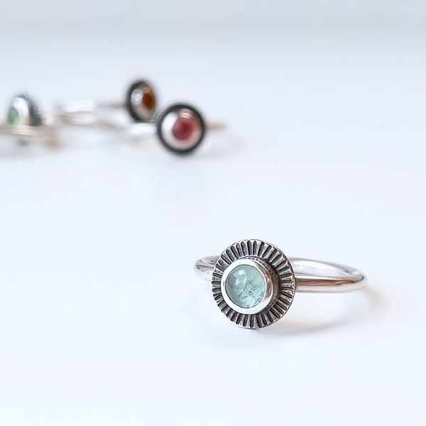 Aqua Tourmaline Ring