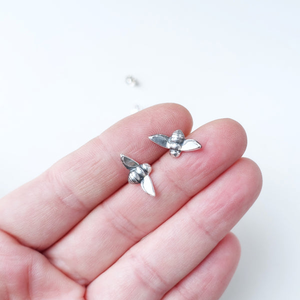 Honey Bee Silver Studs