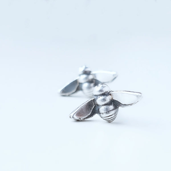 Honey Bee Silver Studs