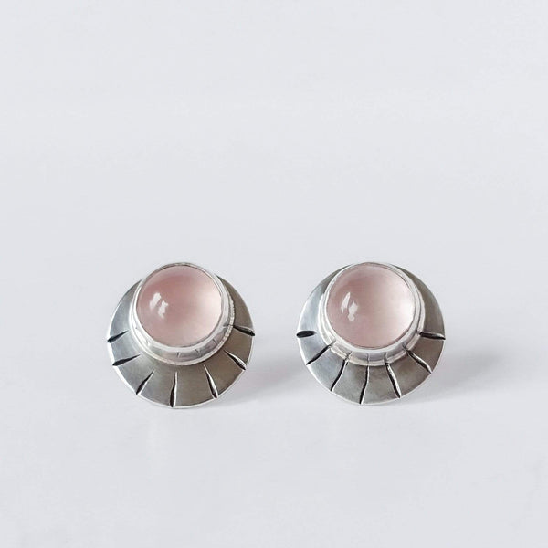 Rose Quartz Eyelash Studs
