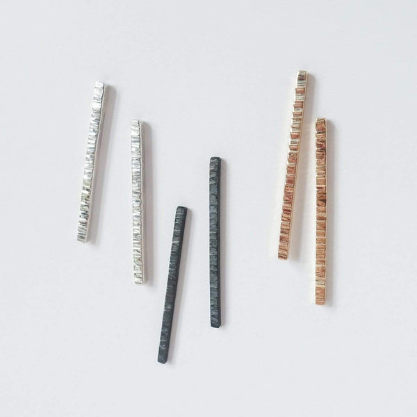 Long Textured Bar Studs