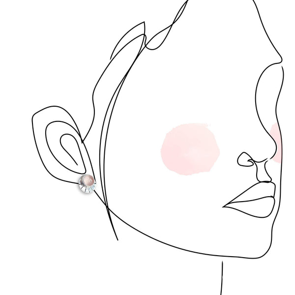 Rose Quartz Eyelash Studs