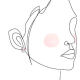 Bonnie Magpie Earrings Rose Quartz Eyelash Studs